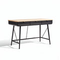 bureau van hout en metaal met vier lades afmeting 120 x 60 x 75cm
