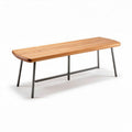 Salontafel van massief eikenhout met metalen poten 120 x 60 x 45cm