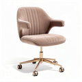Draaistoel met stoffen bekleding en gouden wielen 50 x 60 x 85cm